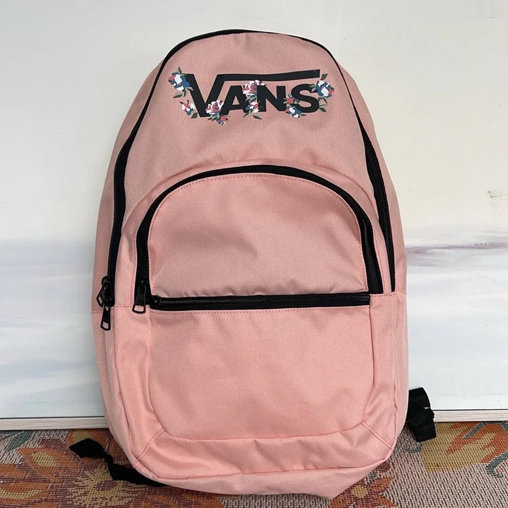 Vans Ranged 2 Prints Adult Laptop Backpack One Size (Coral Cloud-asphalt) NWT